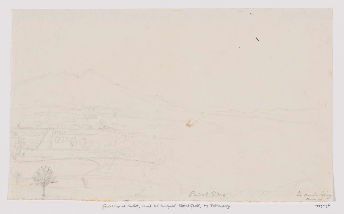 View of the Salak from Pondok Gedé (?), West Java, Adrianus Johannes Bik, c. 1816 - c. 1846