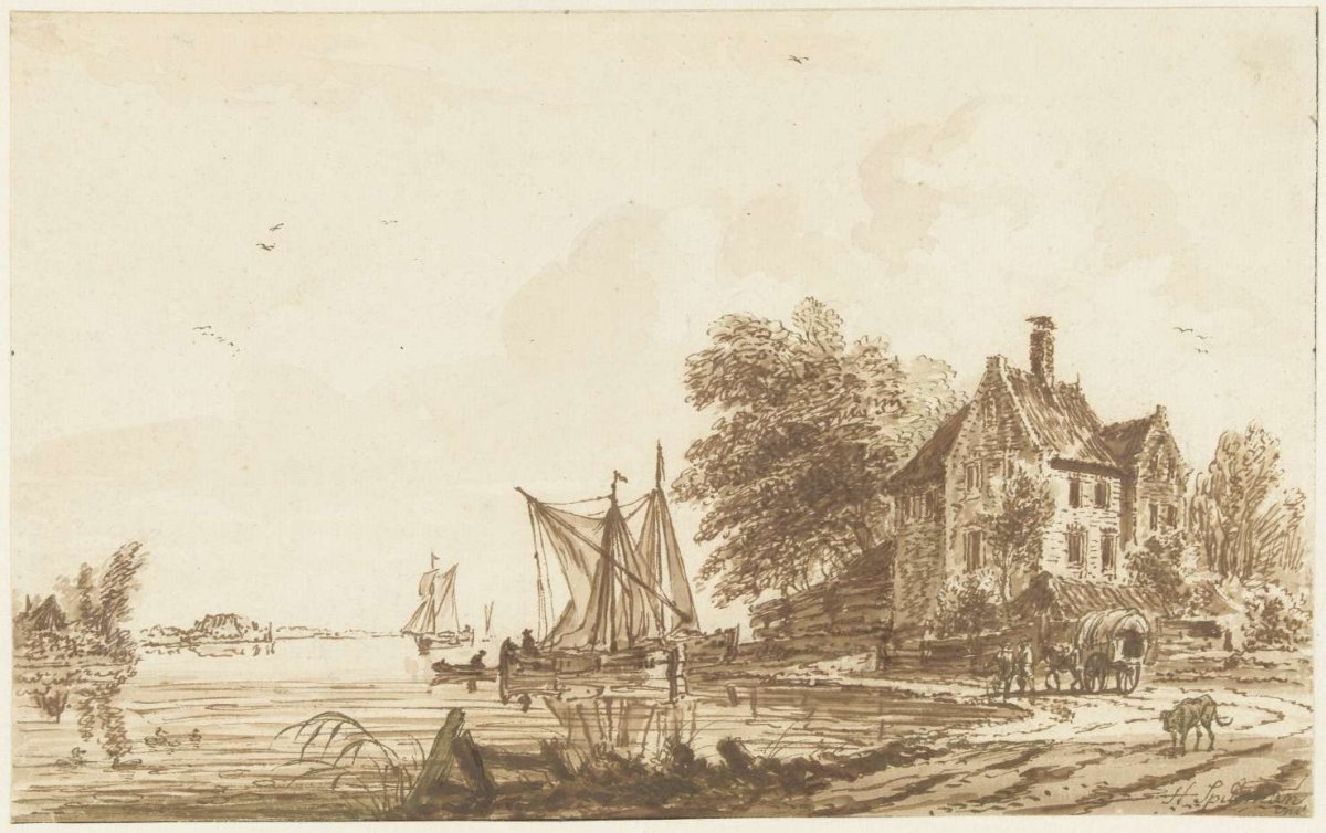 Riviergezicht, Hendrik Spilman, 1731 - 1784
