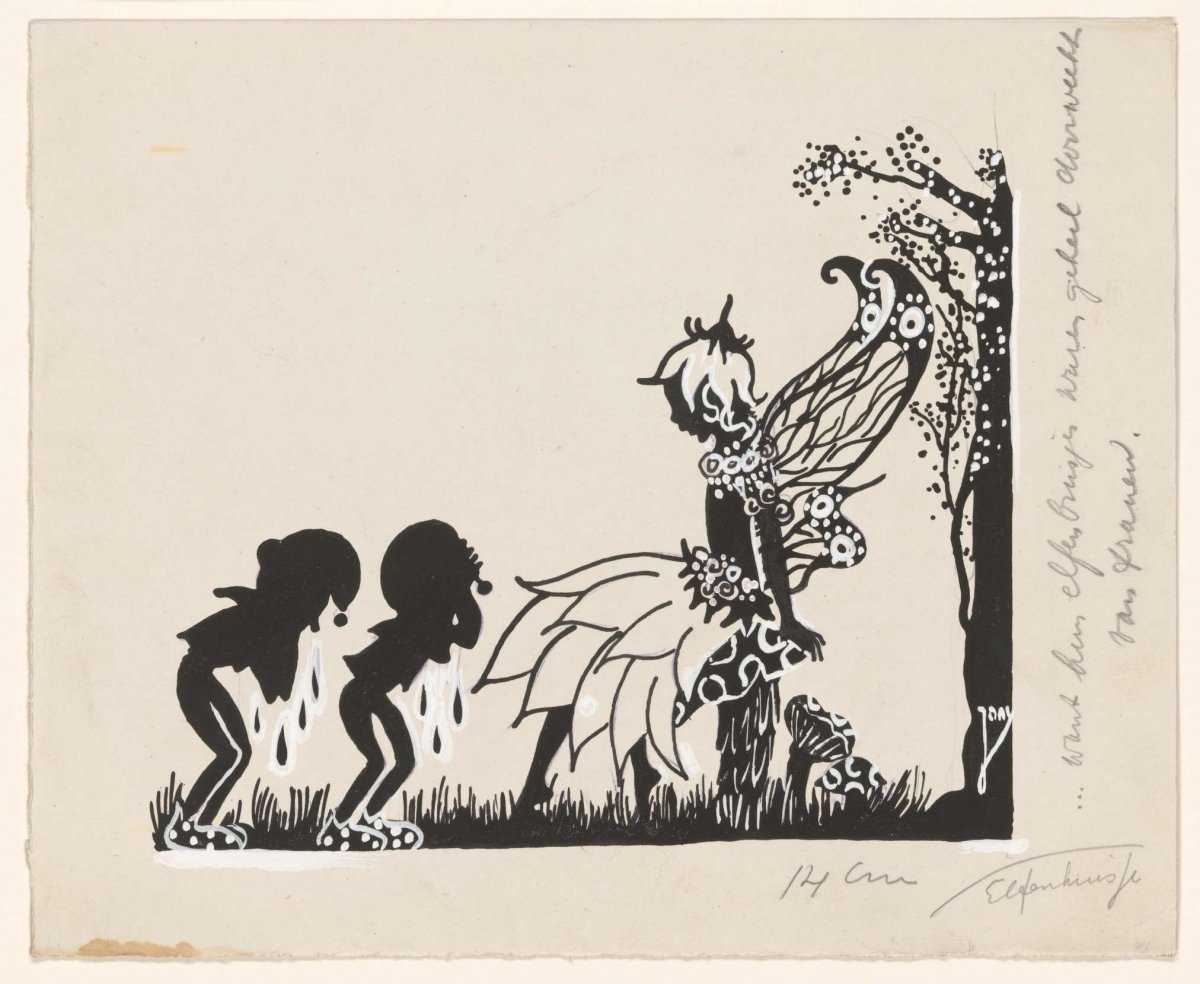 Elf sitting on a mushroom, Jony, c. 1875 - c. 1925