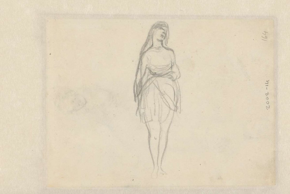 Study of a standing girl, Matthijs Maris, after 1849 - before 1917