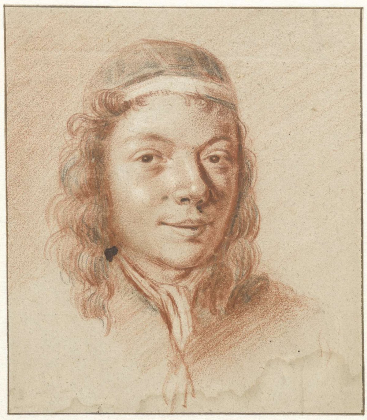Portrait of a young man, in three quarters to the right, anonymous, after 1600 - before 1699