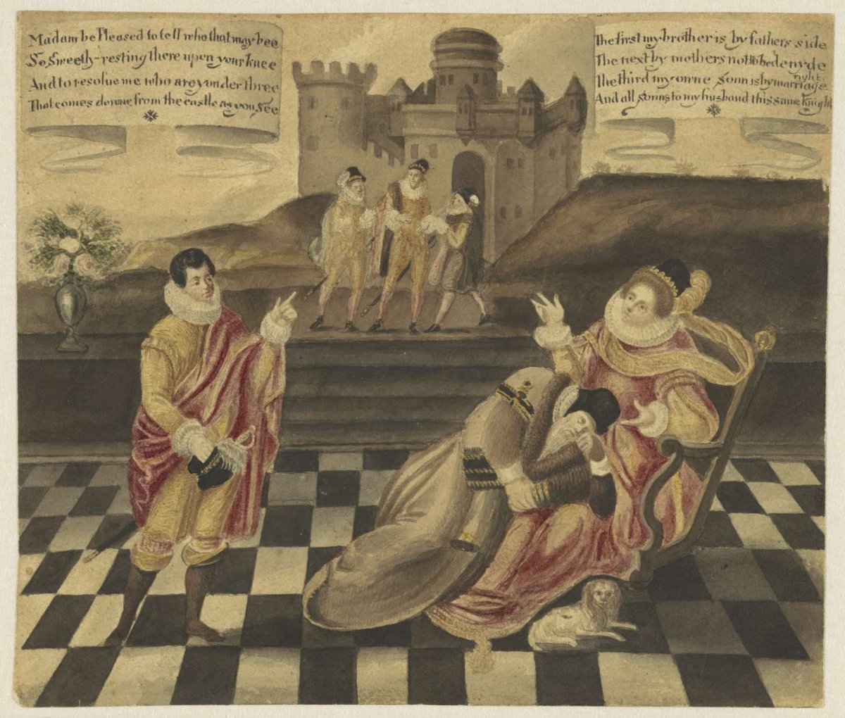 Allegorisch groepsportret, anonymous, after 1800 - before 1899