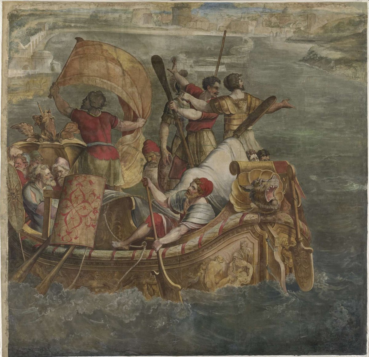 Landing of Scipio Africanus at Carthage, Michiel Coxie (I), c. 1555