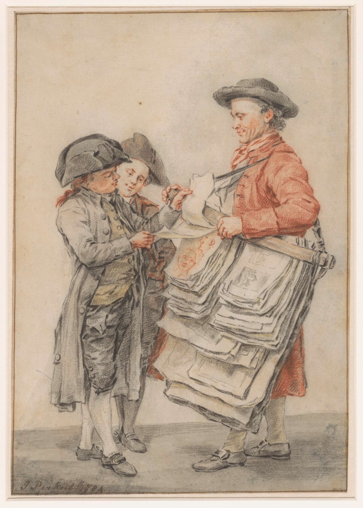 The Print Seller, Jacob Perkois, 1784