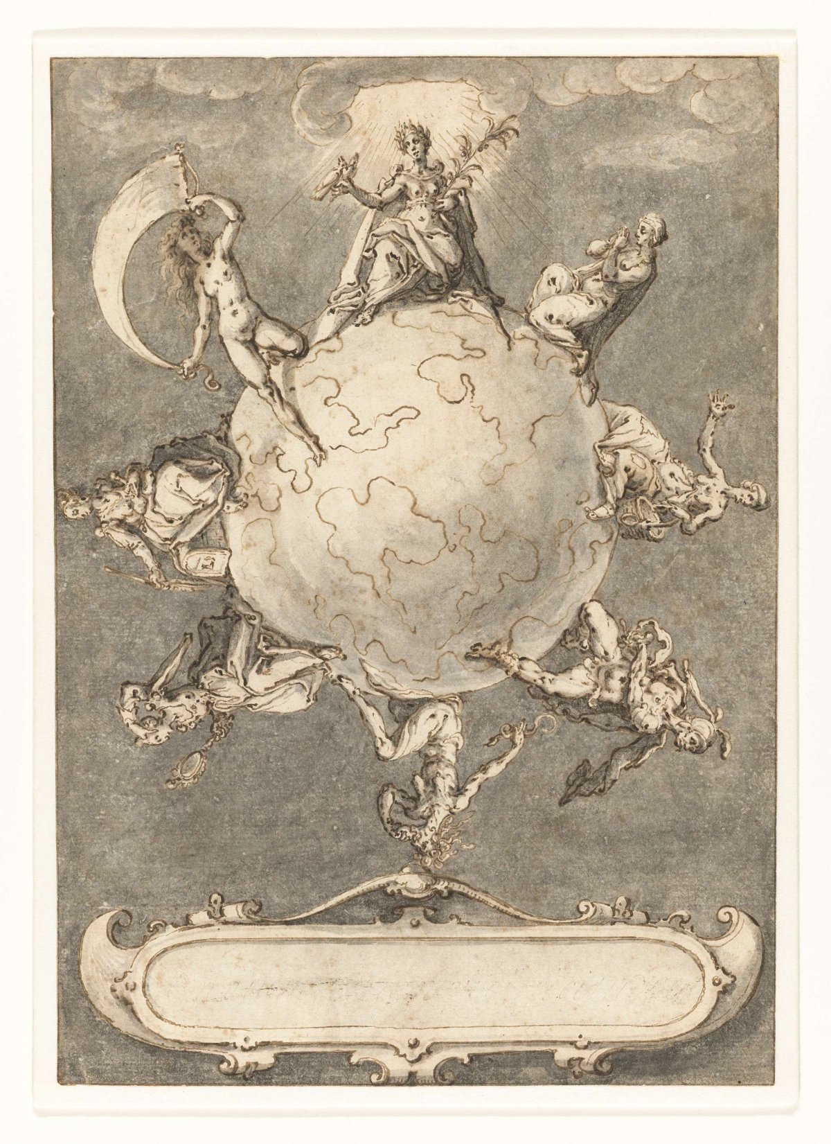 Design for the Last Print in the Series Omnium rerum vicissitudo est, Jacques de Gheyn (II), c. 1596 - c. 1597