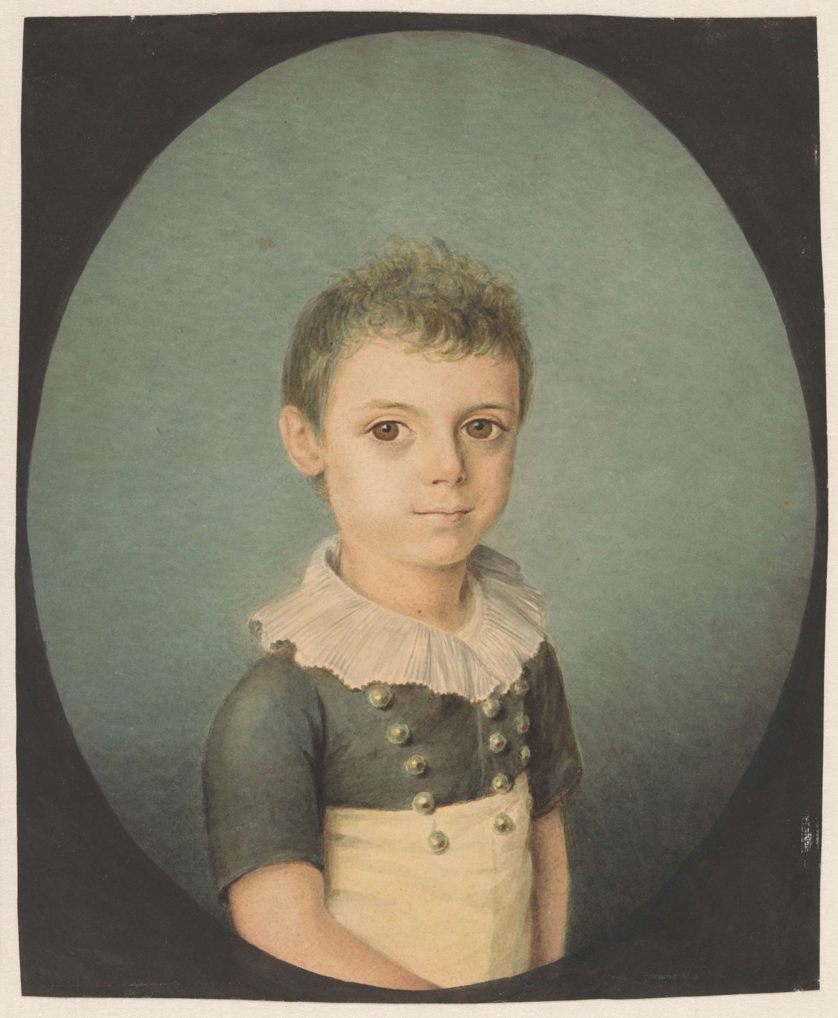 Portrait of Anthony Adriaan van Oldenbarneveld named WitteTullingh as a child, anonymous, c. 1810 - 1815