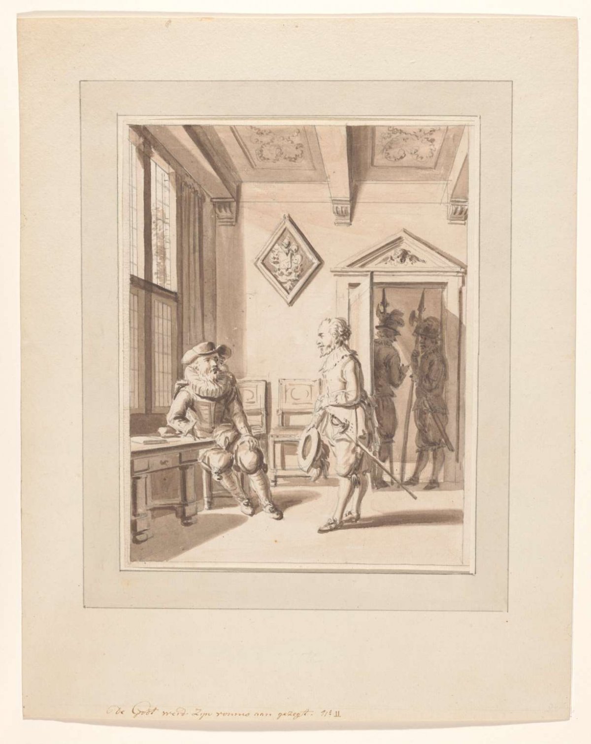 Hugo de Groot is handed his sentence, anonymous, 1775 - 1800