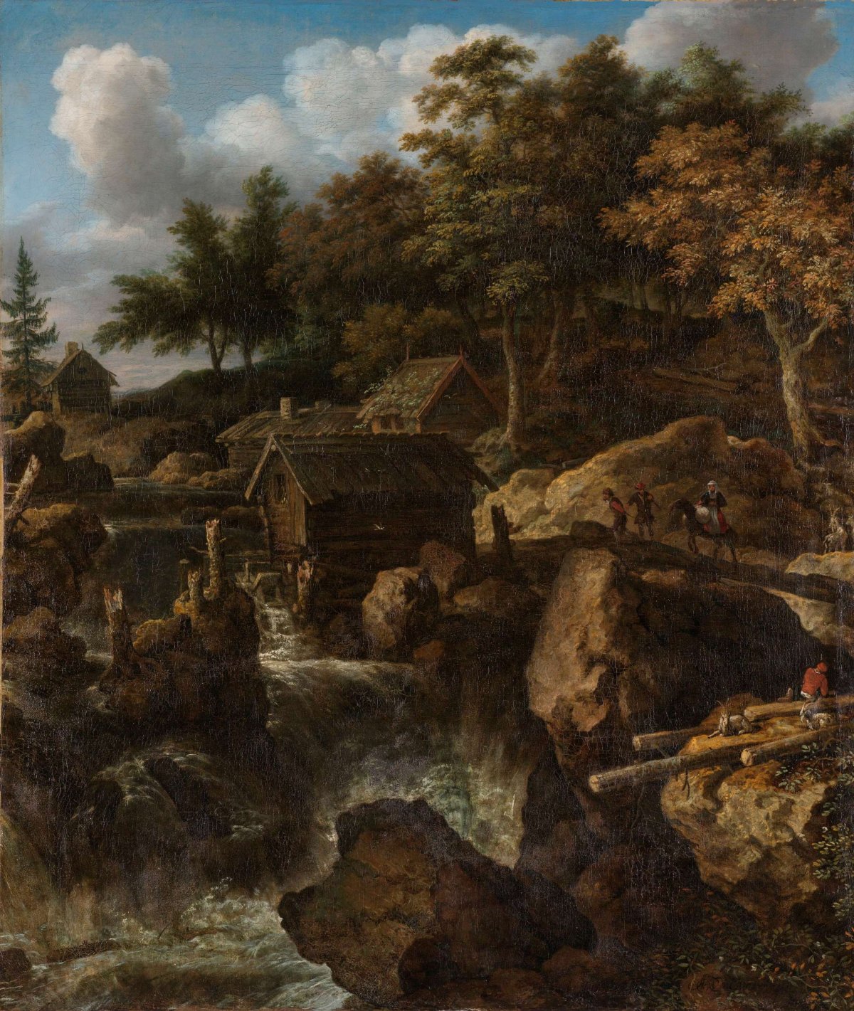 Swedish Landscape with a Waterfall, Allaert van Everdingen, 1650 - 1675