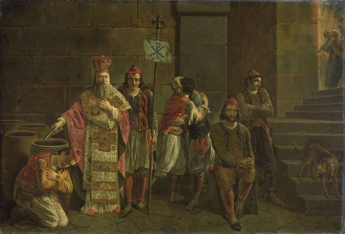 The Last Defenders of Missolonghi, 22 April 1826: an episode from the Greek War of Independence, Joseph-Denis Odevaere, 1826