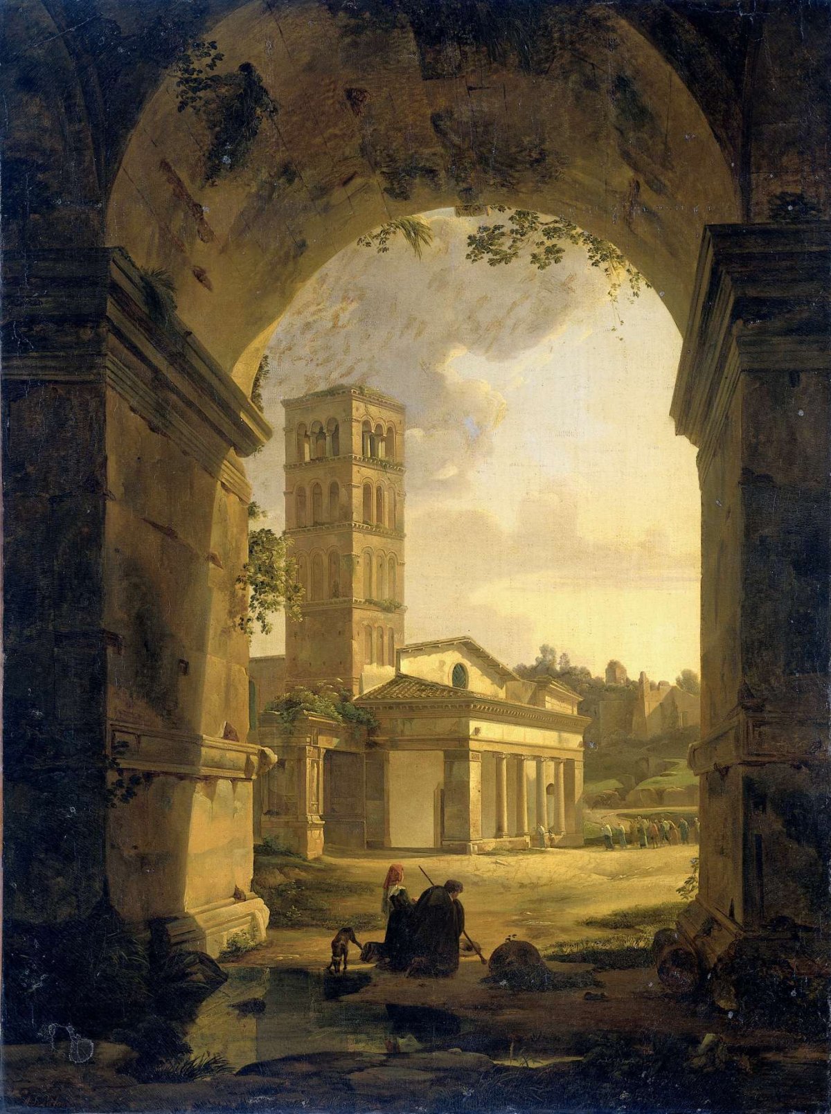 San Giorgio in Velabro in Rome, Antonie Sminck Pitloo, 1820