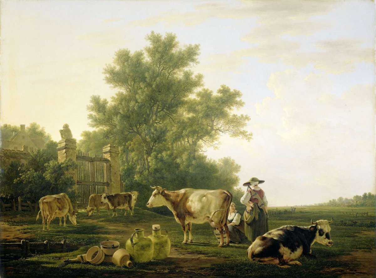 Milking Time, Jacob van Strij, 1800 - 1815