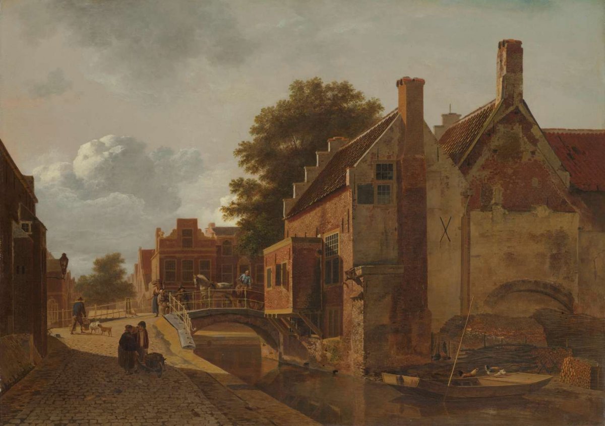 The Kalvermarkt, The Hague, Jean François Valois, 1805 - 1808