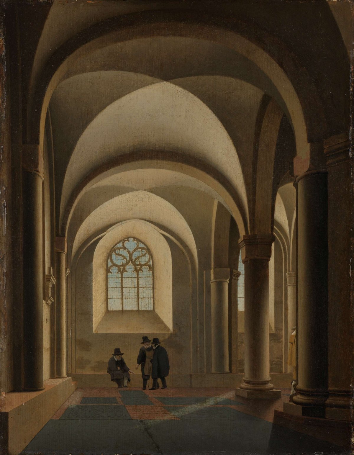 The Westernmost Bays of the South Aisle of the Mariakerk in Utrecht, Pieter Jansz Saenredam, c. 1640 - c. 1645
