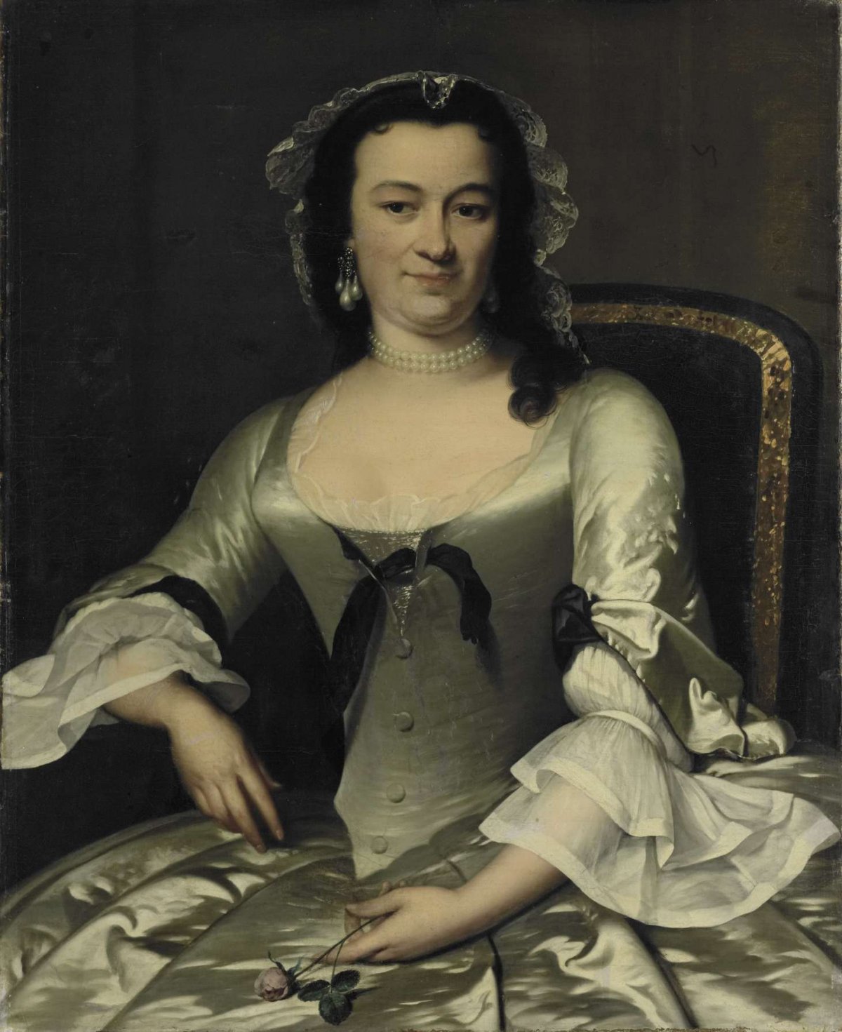Portrait of Maria Henriëtte van de Pol, Wife of Willem Sautijn, Frans van der Mijn, 1750 - 1760