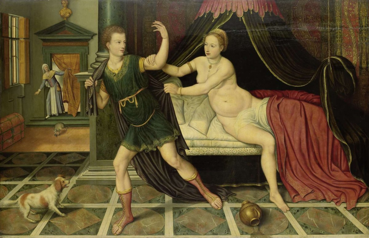 Joseph and Potiphar's Wife, anonymous, c. 1575