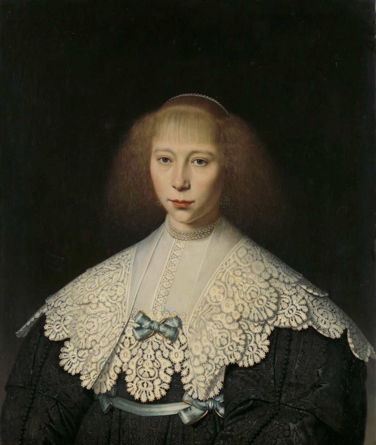 Portrait of Agatha Geelvinck (1617-1638), Dirck van Santvoort, c. 1637 - c. 1638