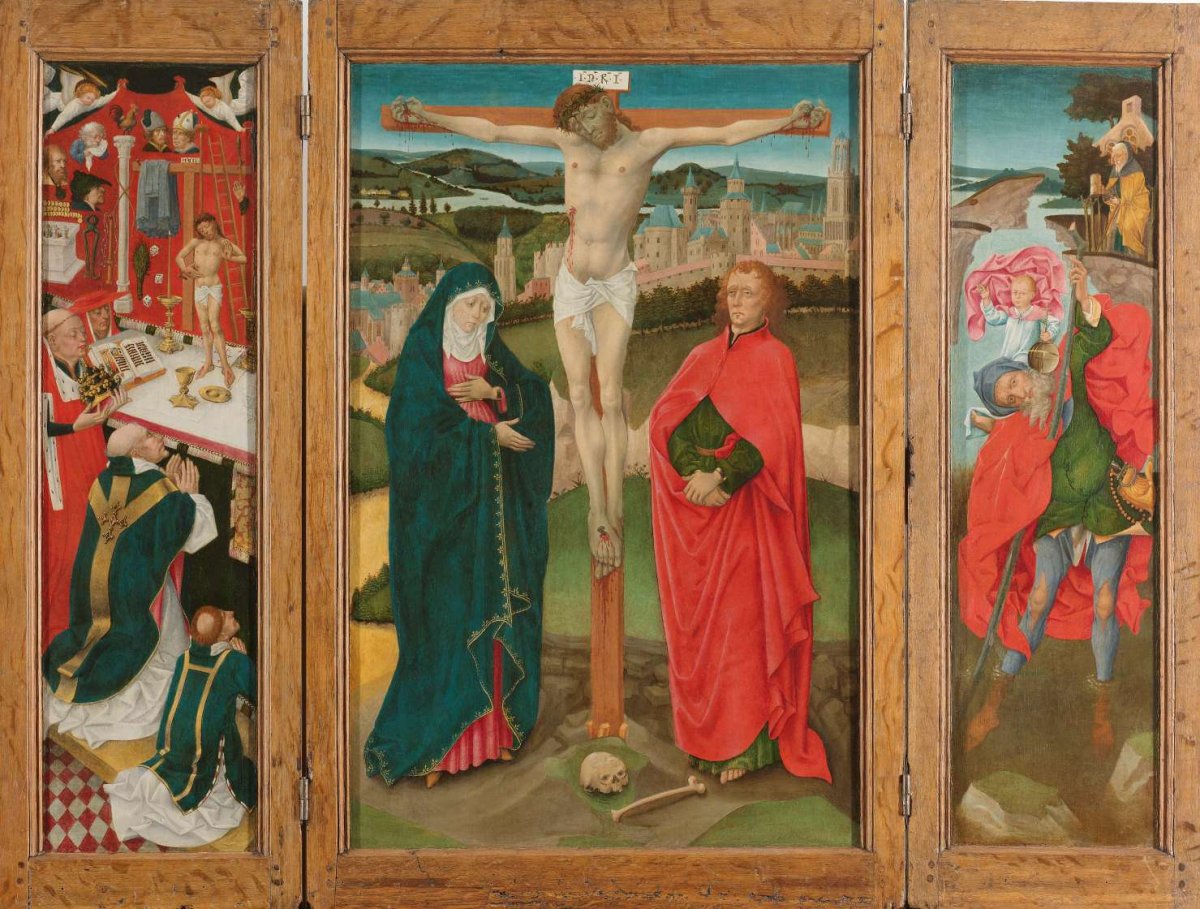 Triptych with the Crucifixion, anonymous, c. 1460