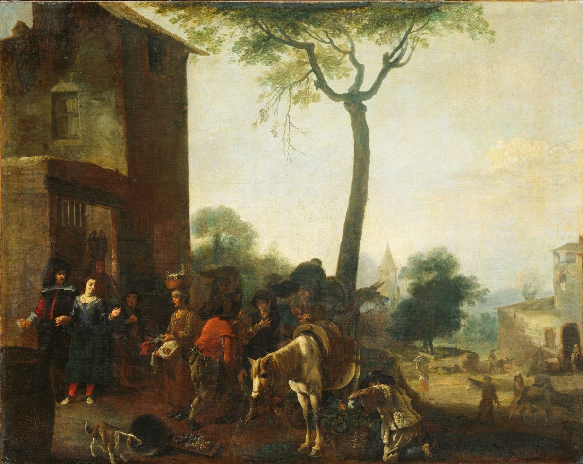 Harvesting the Vines, Pieter Bodding van Laer, c. 1630 - c. 1650