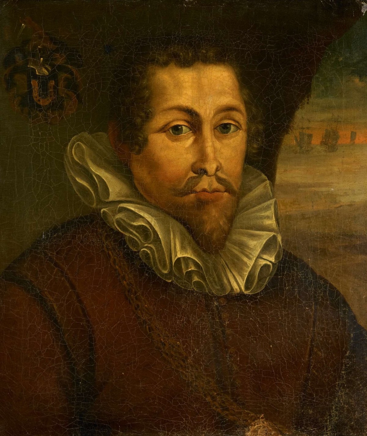 Portrait of Pieter Willemsz Verhoeff (c. 1573-1609), anonymous, after c. 1607