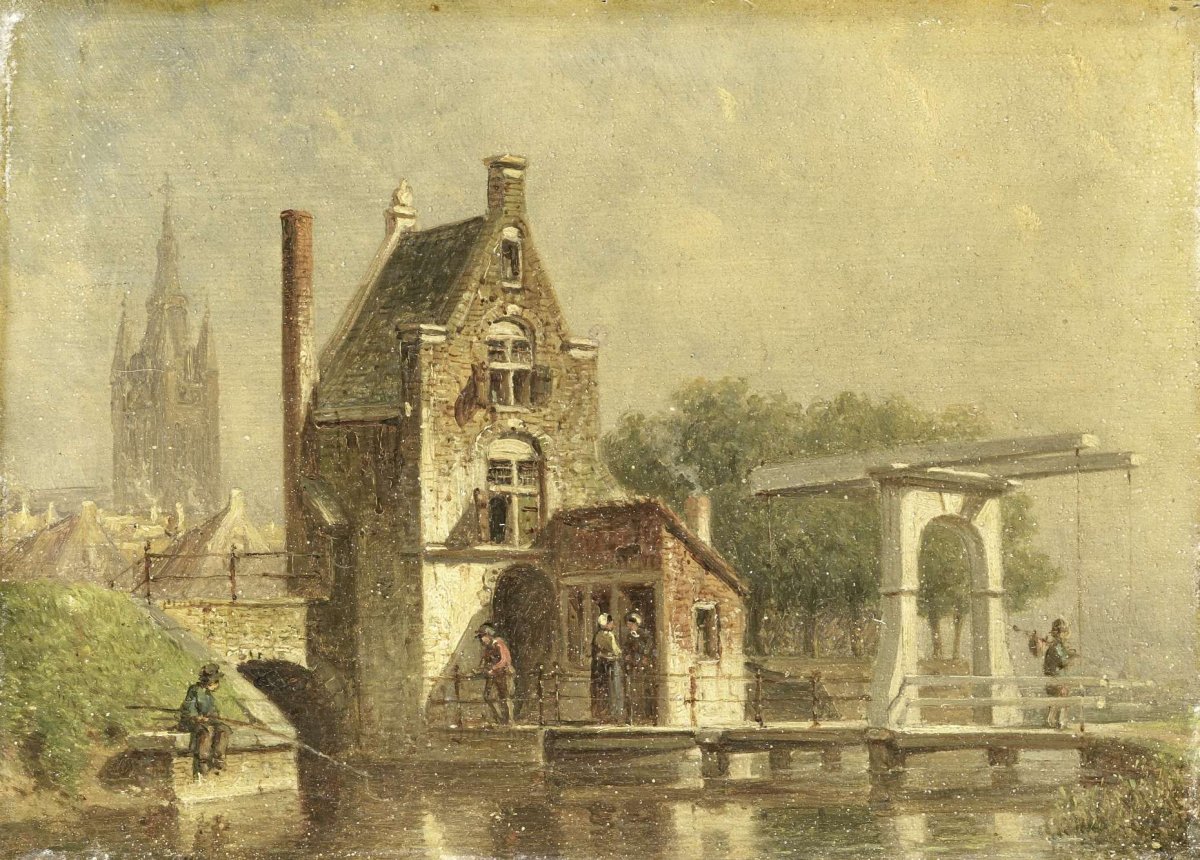 The Koepoort in Delft, Petrus Gerardus Vertin, 1850 - 1892