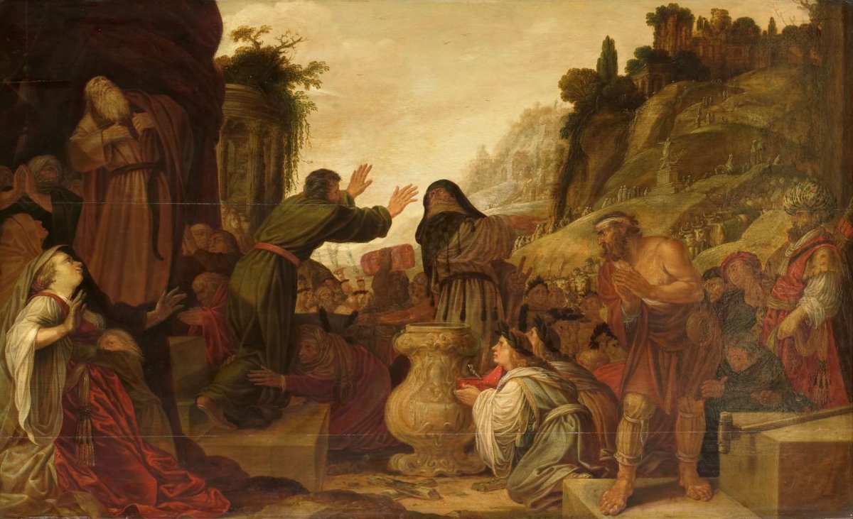 Sts Paul and Barnabas Worshipped as Gods by the People of Lystra, Jacob Symonsz Pynas, 1628