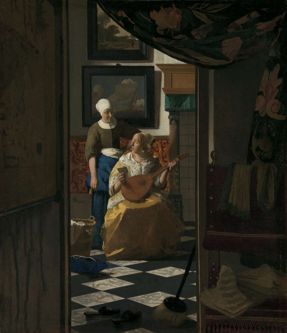 The Love Letter, Johannes Vermeer, c. 1669 - c. 1670