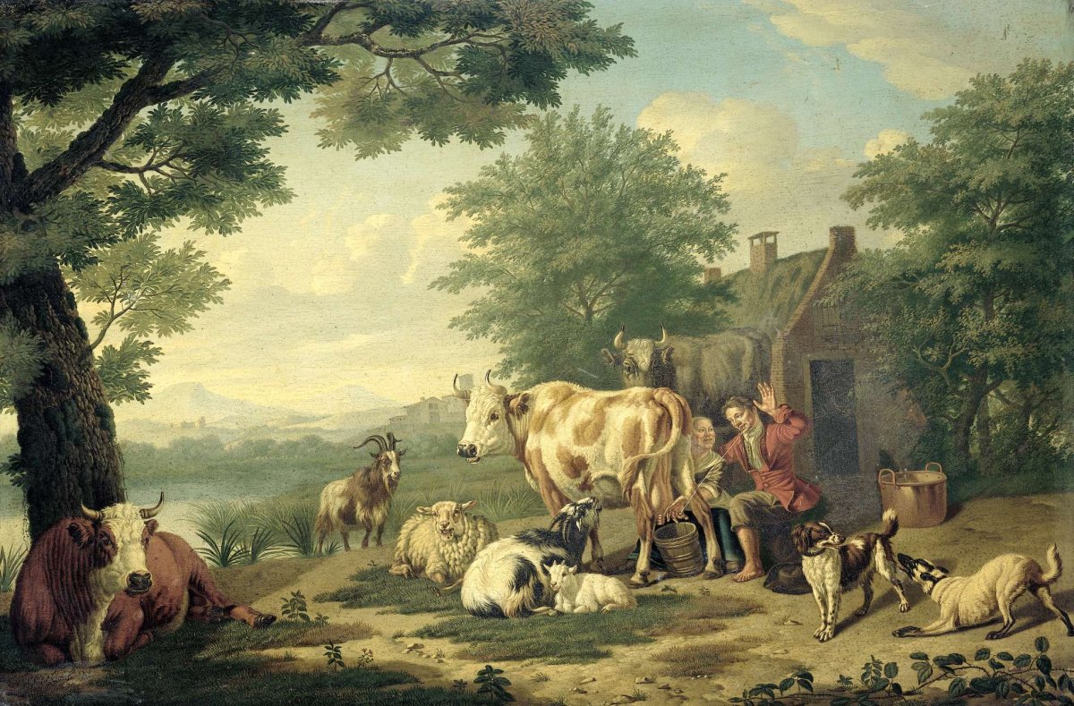 Milking Time, Jan van Gool, 1710 - 1763