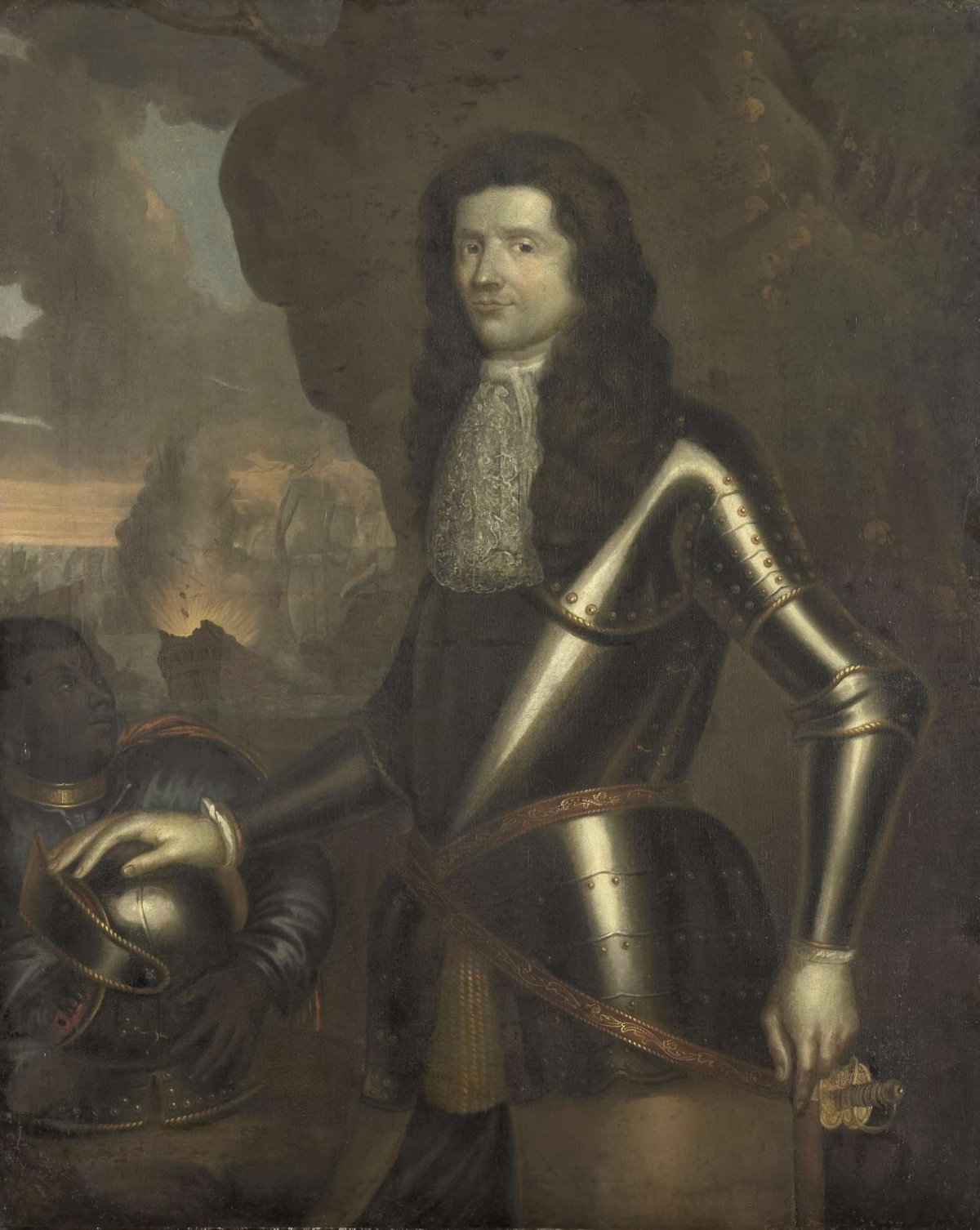 Portrait of an Admiral, probably Willem van Ewijck, anonymous, c. 1680