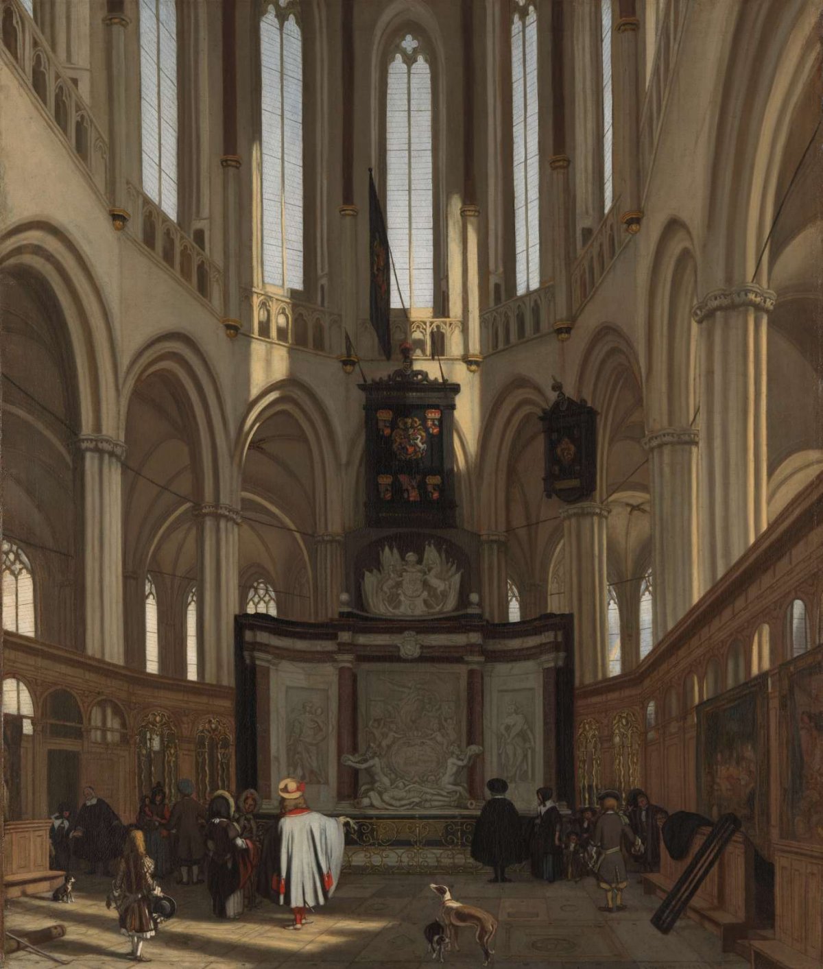 The Tomb of Michiel de Ruyter in the Nieuwe Kerk, Amsterdam, Emanuel de Witte, 1683