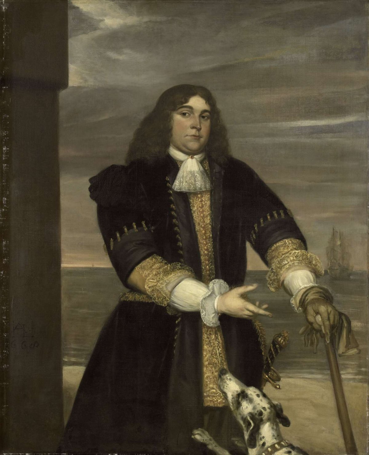 Jan van Gelder (1647-73), Naval Captain, Stepson of Michiel Adriaensz de Ruyter, Jan Andrea Lievens, 1668