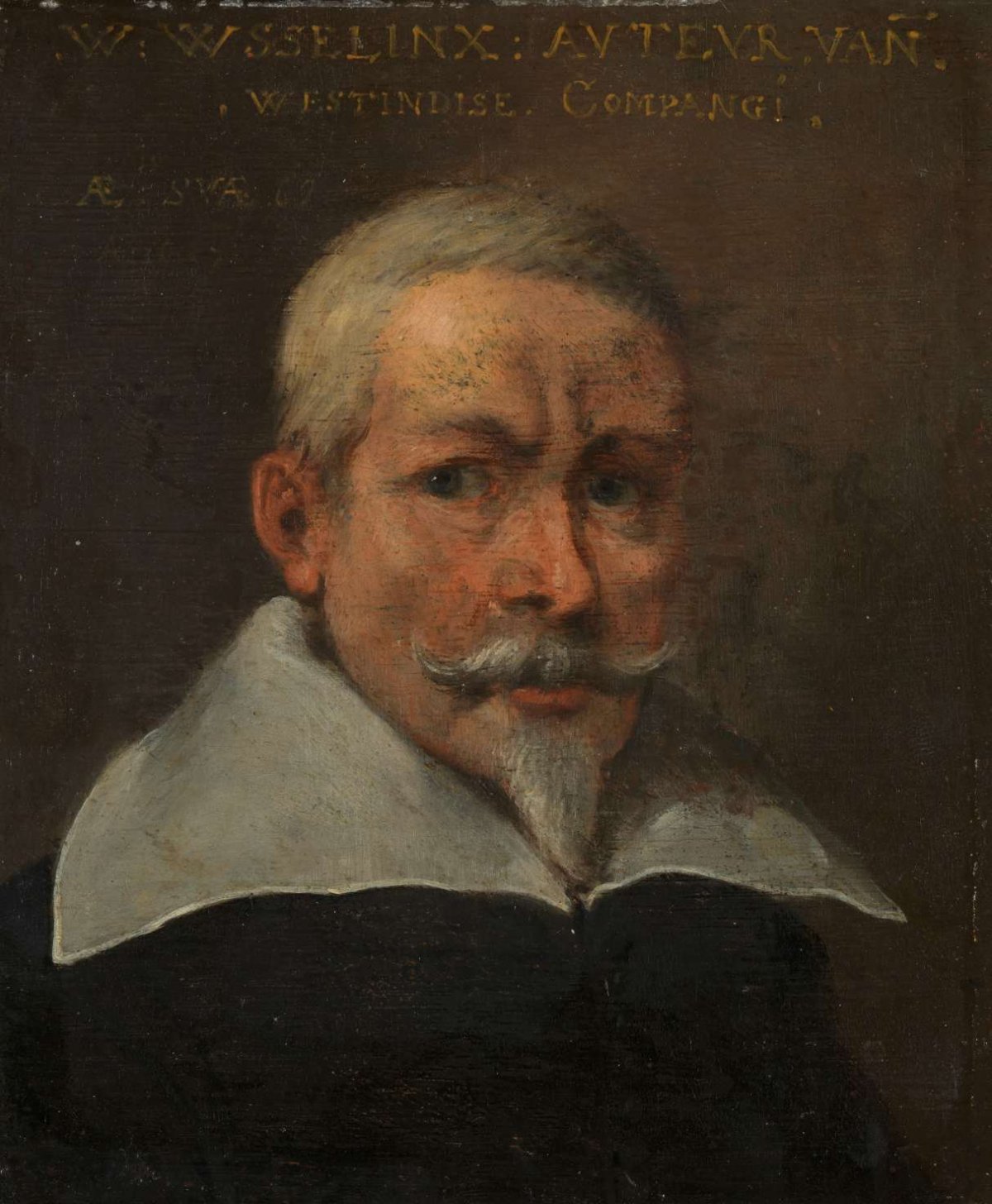 Portrait of Willem Usselinx, Merchant and Founder of the Dutch West Indies Company, anonymous, 1637