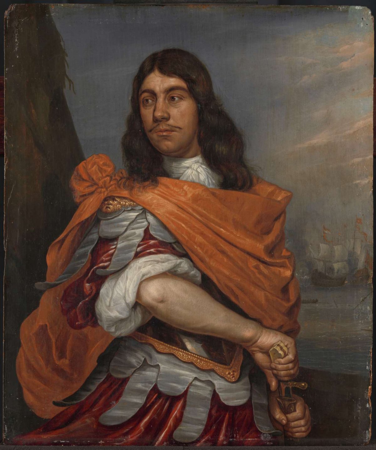 Portrait of Lieutenant-Admiral Cornelis Tromp in Roman Costume, Abraham Evertsz. van Westerveld, 1650 - 1692