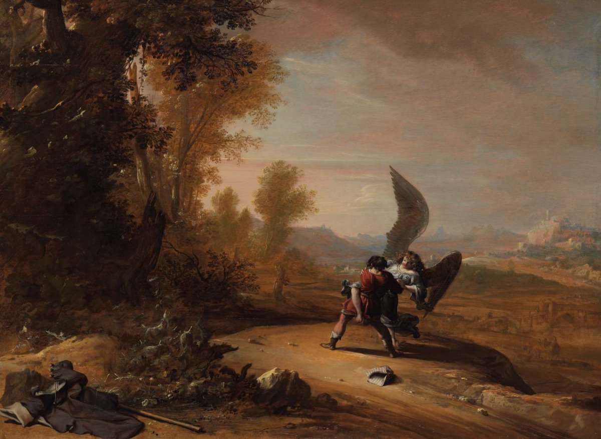 Jacob Wrestling with the Angel, Bartholomeus Breenbergh, 1639