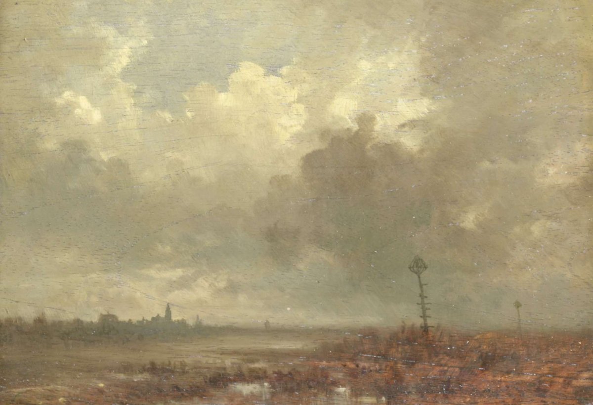 River view at night, Adolphe Mouilleron, 1880