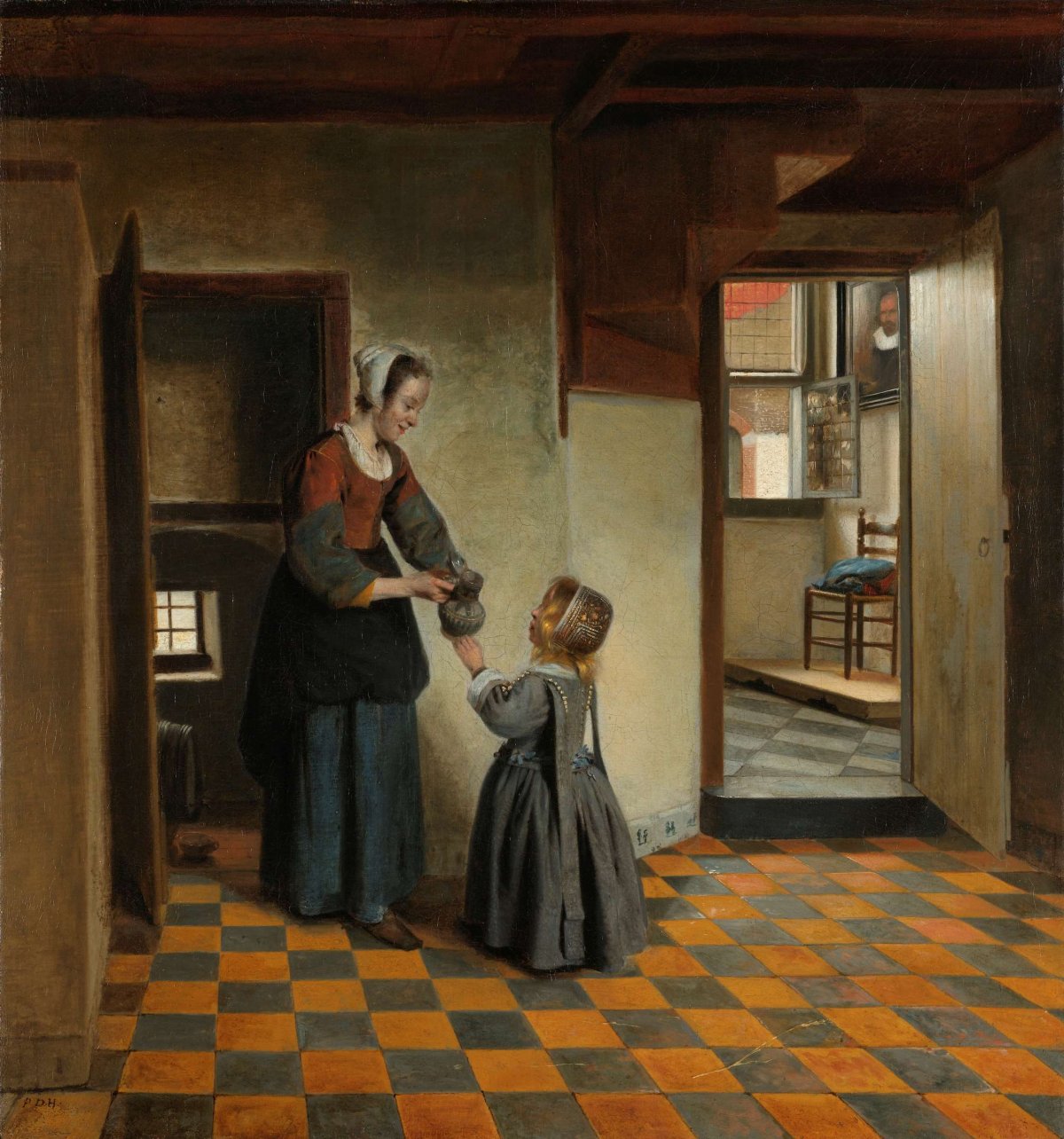 Woman with a Child in a Pantry, Pieter de Hooch, c. 1656 - c. 1660