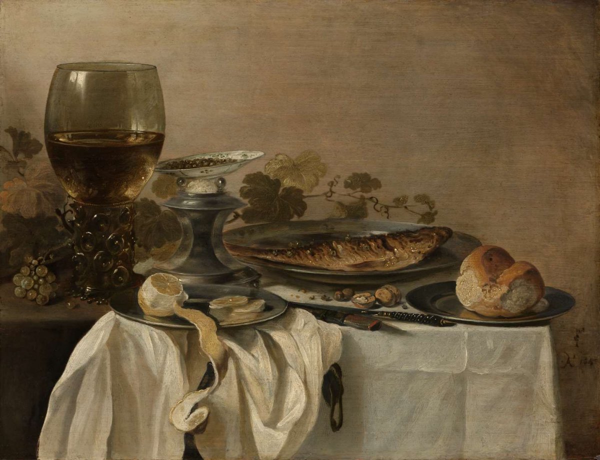 Still Life with a Fish, Pieter Claesz, 1647