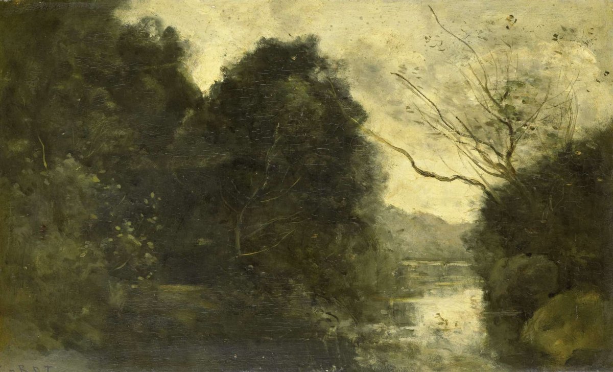 Pond in the Woods, Camille Corot, 1840 - 1875