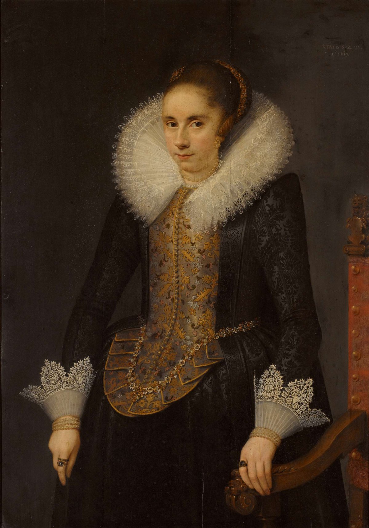 Portrait of Catharina Fourmenois (1598-1665), Salomon Mesdach, 1619