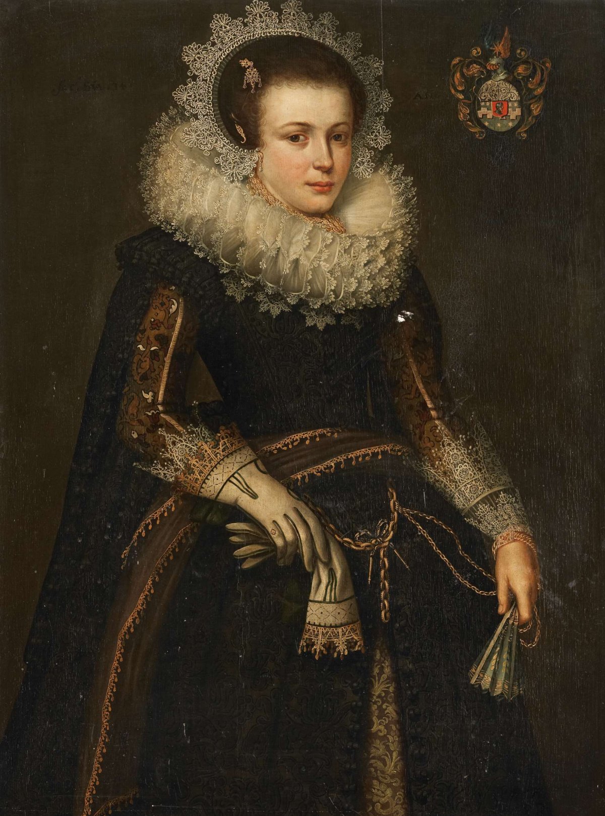 Portrait of Mertijntje van Ceters (1609-24), anonymous, 1623