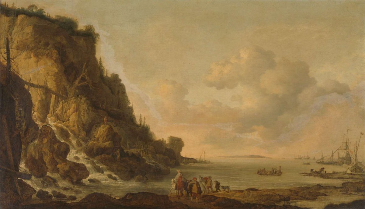 Rocky Coast, Simon de Vlieger, c. 1630 - c. 1640