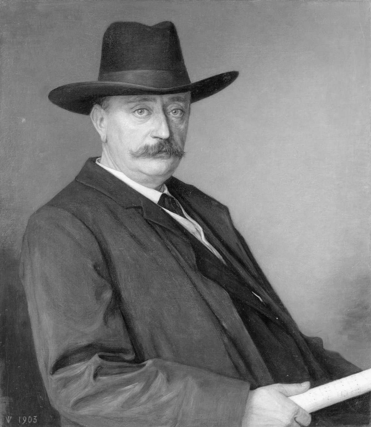 Johannes Martinus Messchaert (1857-1922). Singer and vocal pedagogue, Jan Veth, 1903