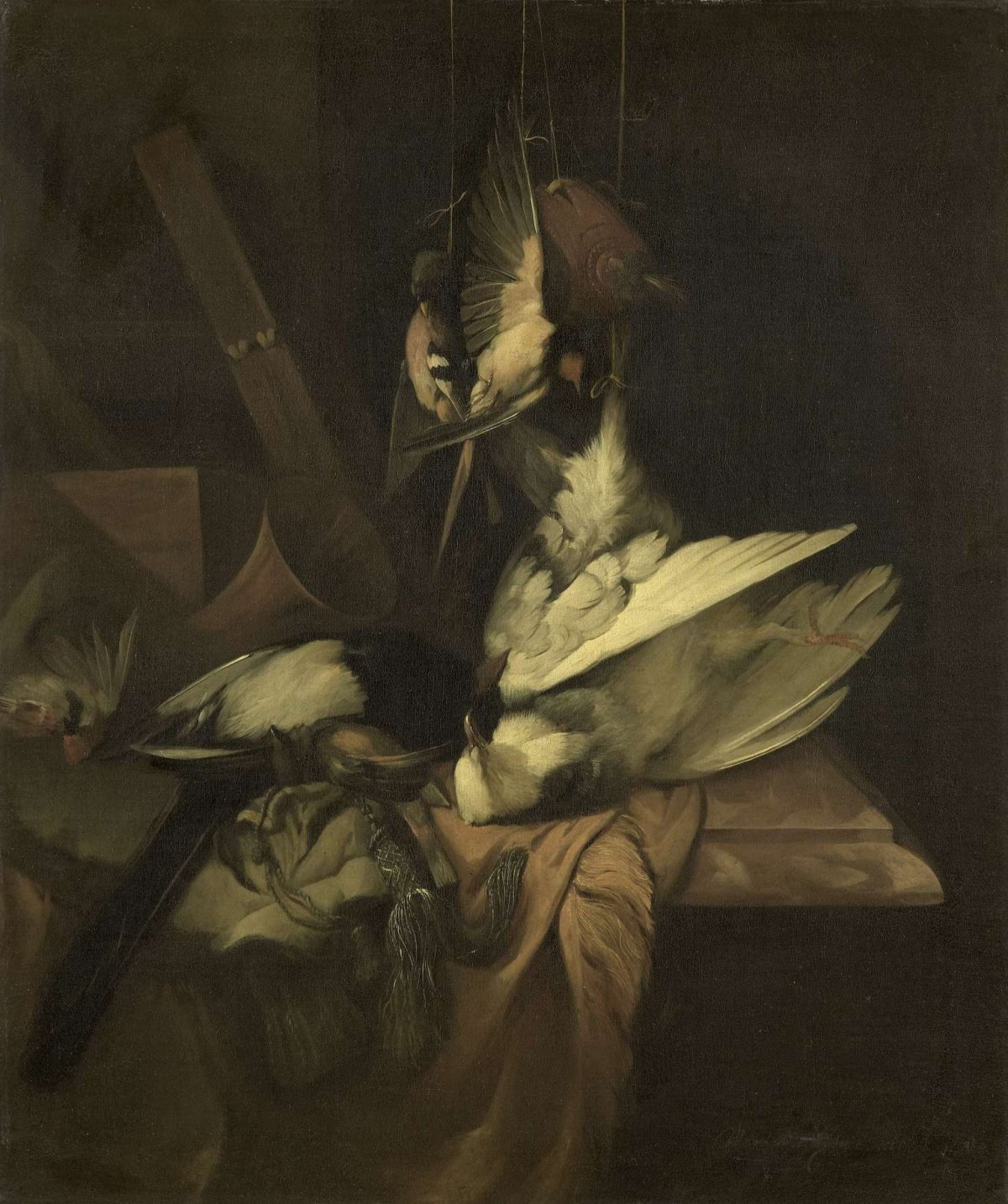 Still Life with Birds and Implements of the Hunt, William Gowe Ferguson, 1684