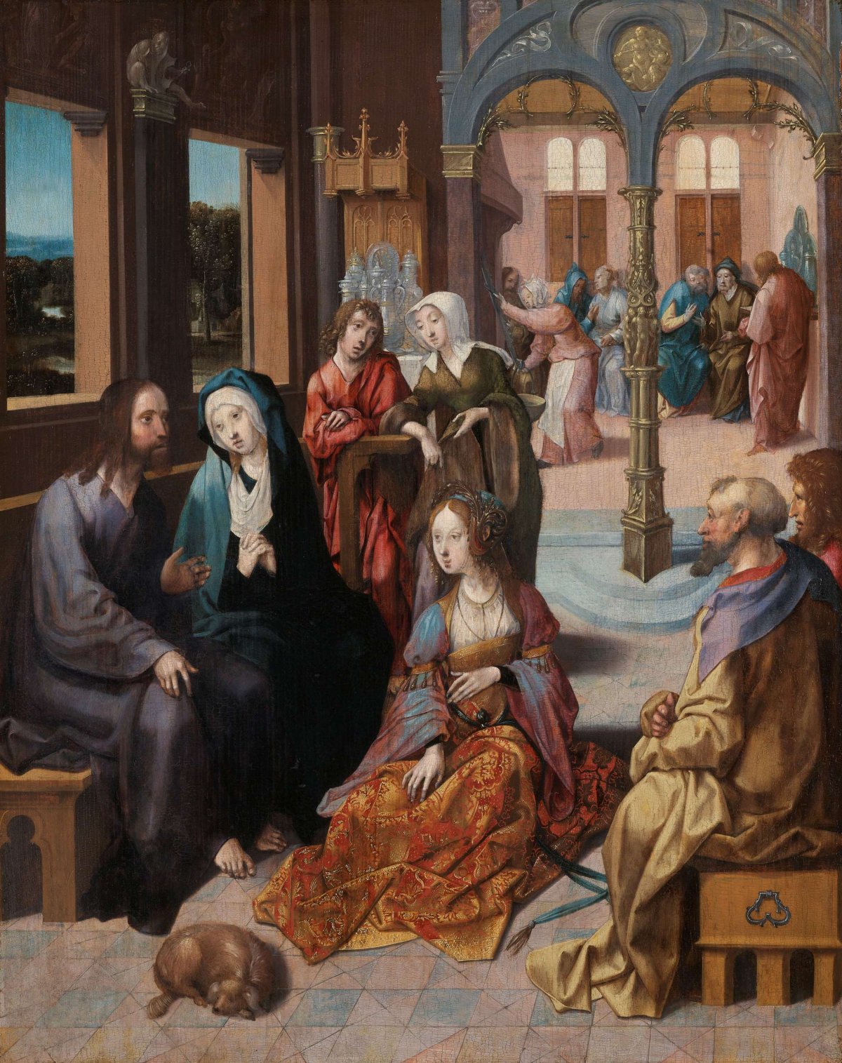 Christ’s Second Visit to the House of Mary and Martha, Cornelis Engebrechtsz, c. 1515 - c. 1520