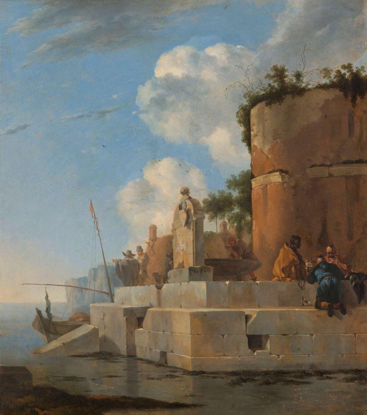 A Coastal Ruin in Italy, Jan Asselijn, 1640 - 1652
