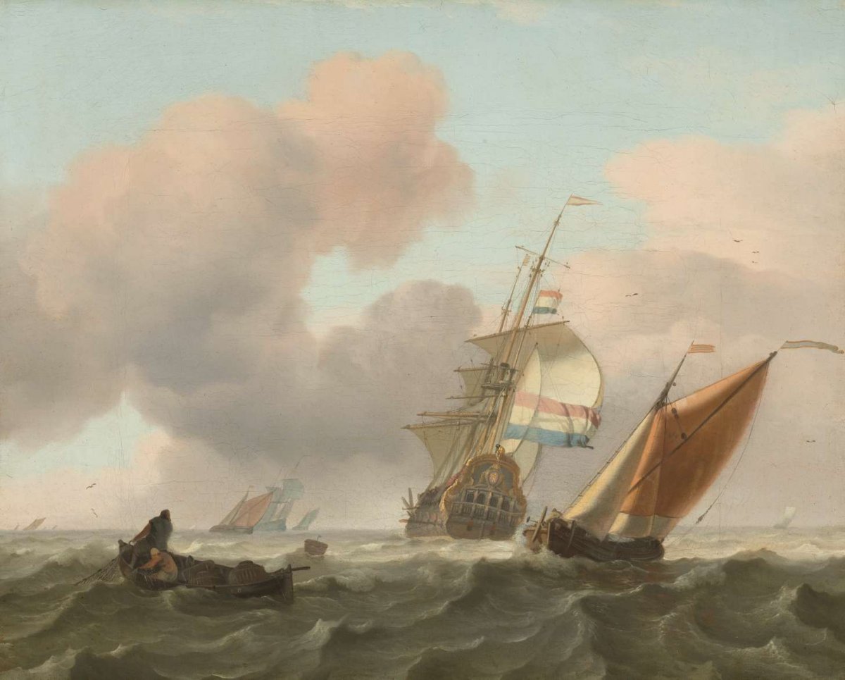 Rough Sea with Ships, Ludolf Bakhuysen, 1697