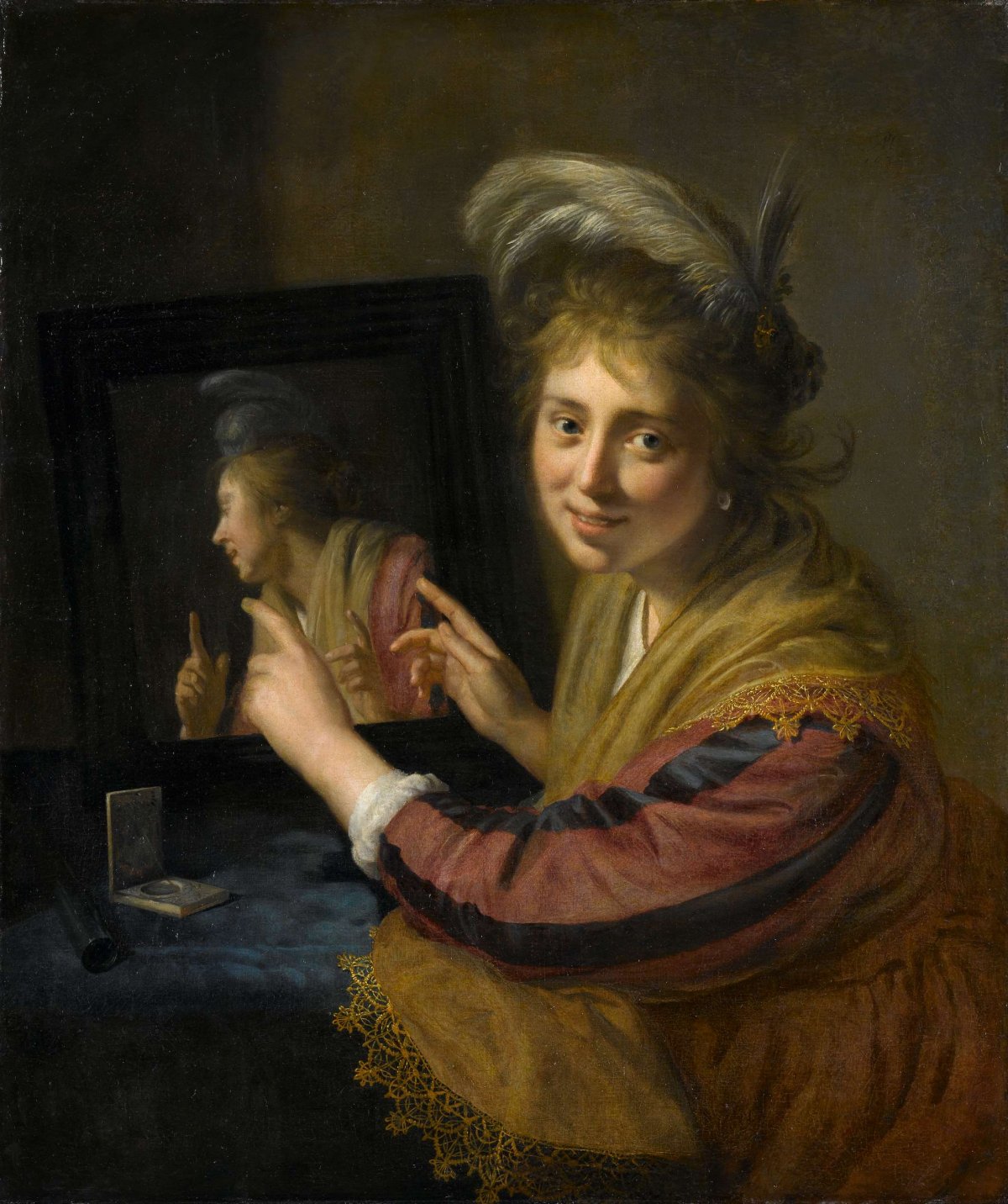 Girl at the Mirror, Paulus Moreelse, 1632