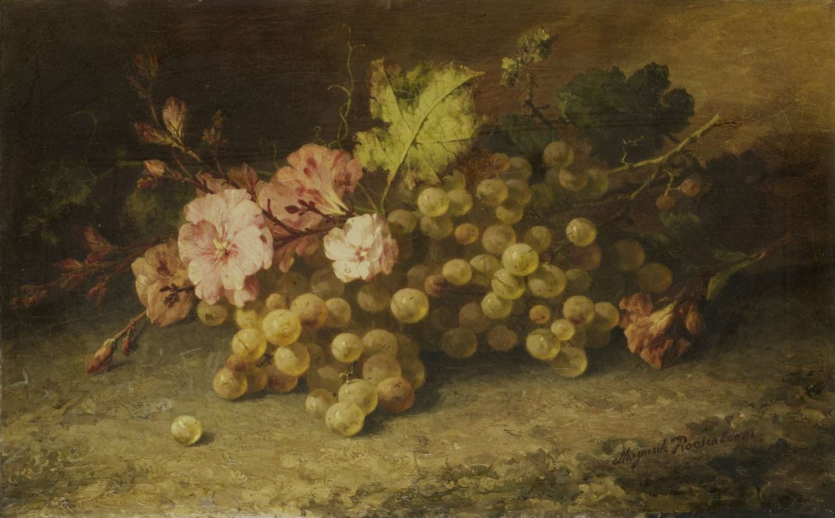 Still Life with Grapes, Margaretha Roosenboom, c. 1880 - c. 1896