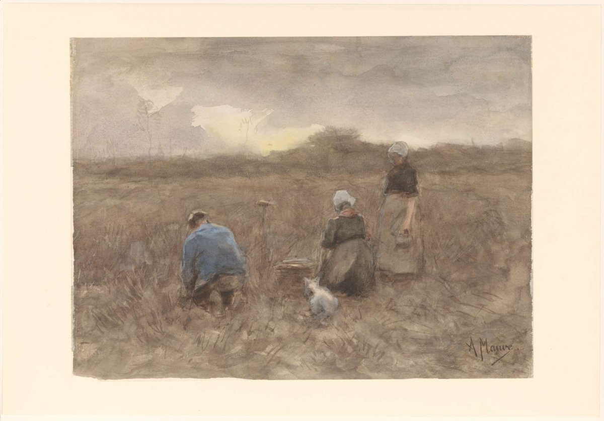 Aardappelrooiers, Anton Mauve, 1848 - 1888