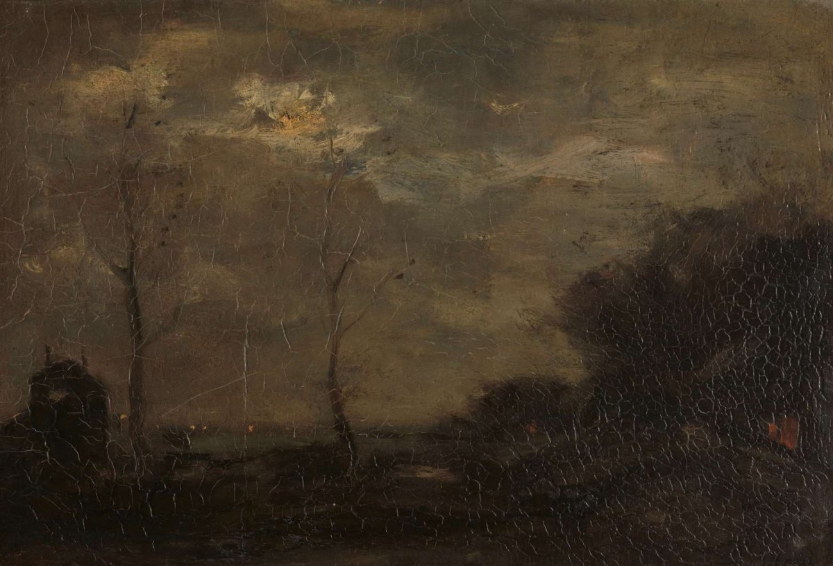 Sail by moonlight, Jacob Maris, 1882