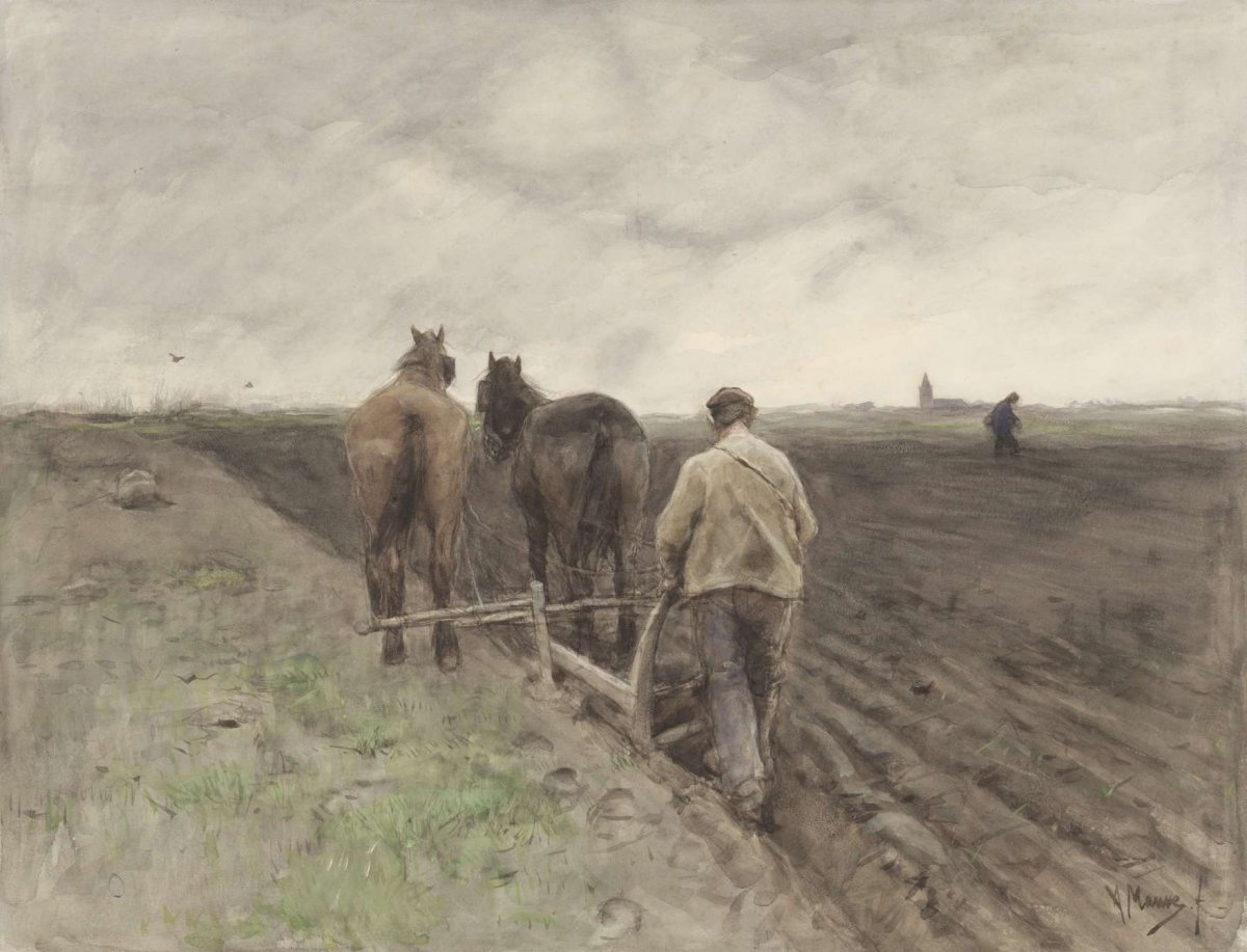 Farmer behind the Plough, Anton Mauve, c. 1885